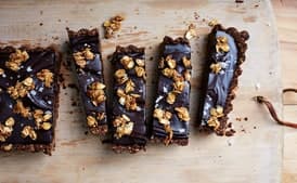 Vegan Chocolate Tart With Salted Oat Crust