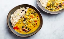 Miso-Tahini Squash Soup with Brown Rice