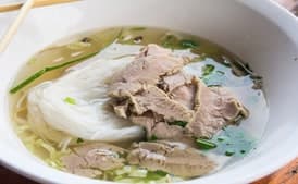 Vietnamese "Pho" Rice Noodle Soup with Beef
