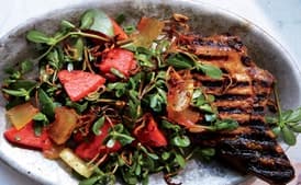 Vietnamese Pork Chops with Pickled Watermelon