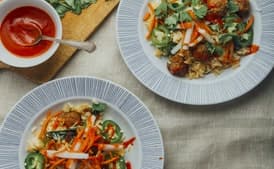 Vietnamese Pork Meatball Banh Mi Fried Rice