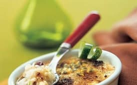 Warm Jasmine Rice Puddings with Passion Fruit