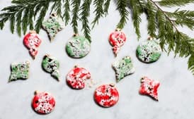 Watercolor Christmas Ornament Cookies