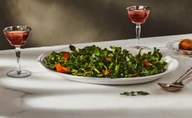 Watercress and Persimmon Salad with Champagne Vinaigrette