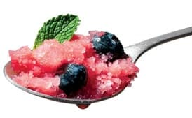 Watermelon Granita with Blueberries