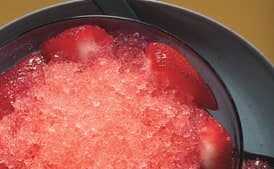 Watermelon Granita with Gingered Strawberries
