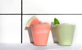 Watermelon, Lime, and White Pepper Yogurt Drink