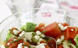 Watermelon, Tomato and Mint Salad