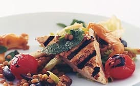 Wheat-Berry Salad with Grilled Tofu