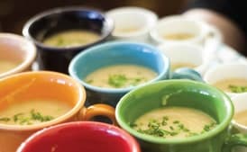 White Bean Soup with Chive Oil