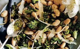 White Beans and Charred Broccoli with Parmesan