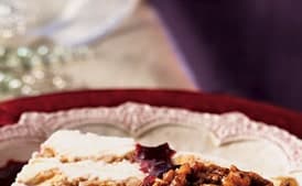 White Chocolate Praline Ice Cream Terrine with Blackberry-Raspberry Sauce