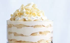 White Chocolate Tiramisu Trifle With Spiced Pears