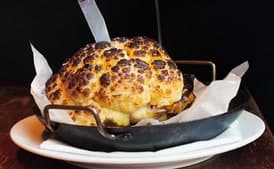 Whole Roasted Cauliflower with Whipped Goat Cheese
