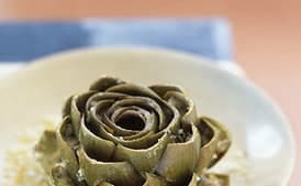 Whole Stuffed Artichokes Braised in White Wine