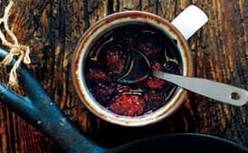 Whole-Wheat Pancakes with Blackberry Syrup