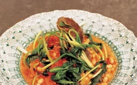 Wild Garlic and White Bean Curry