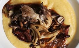 Wild Mushroom Polenta with Porcini Sauce