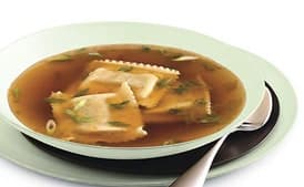 Wild Mushroom Ravioli in Porcini Broth