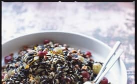 Wild Rice Dressing with Roasted Grapes and Walnuts