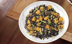 Wild Rice with Butternut Squash, Leeks, and Corn