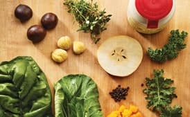 Wilted Autumn Greens with Honey Mustard Vinaigrette