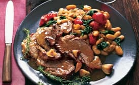 Wine-Braised Leg of Lamb With Garlic