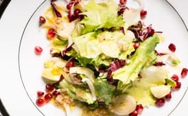 Winter Lettuces with Pomegranate Seeds