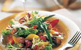 Winter Salad with Sauteed Bay Scallops